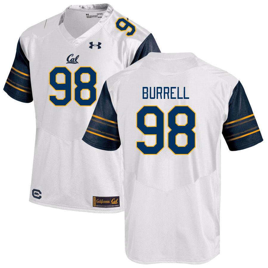 Men #98 Nate Burrell California Golden Bears College Football Jerseys Stitched Sale-White